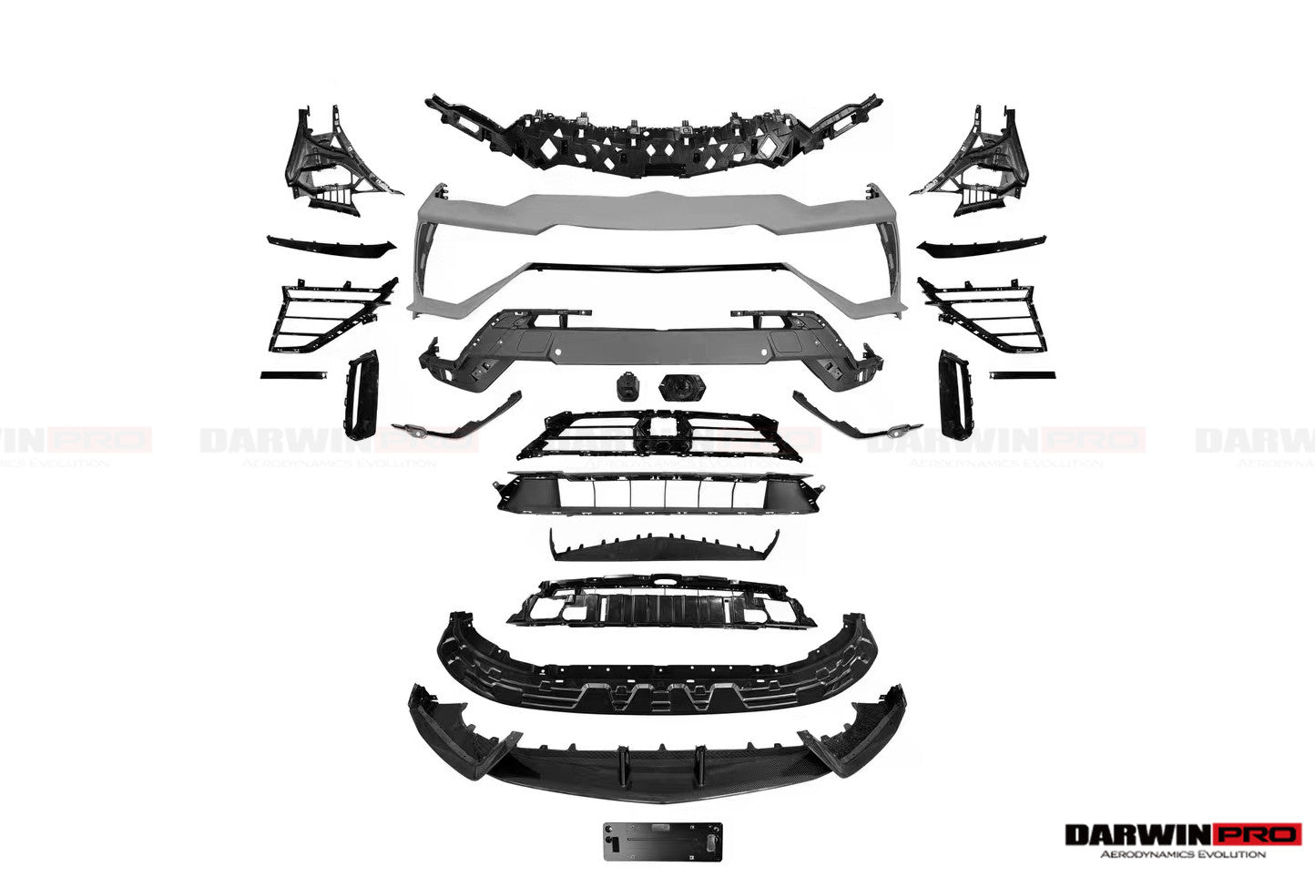 Parachoques delantero DarwinPRO Convert 2023 estilo Performante con capó | Lamborghini Urus 2018-2022