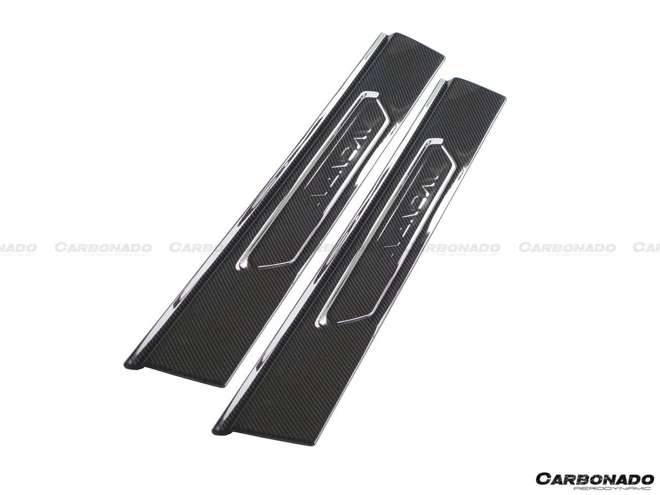 Tapas de placa de puerta de fibra de carbono estilo OEM para Lamborghini Aventador LP700 Coupé Roadster Carbonado 2011-2016