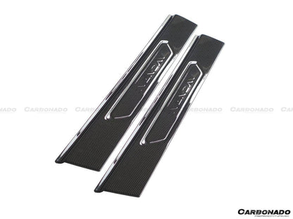 Tapas de placa de puerta de fibra de carbono estilo OEM para Lamborghini Aventador LP700 Coupé Roadster Carbonado 2011-2016
