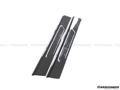 Tapas de placa de puerta de fibra de carbono estilo OEM para Lamborghini Aventador LP700 Coupé Roadster Carbonado 2011-2016