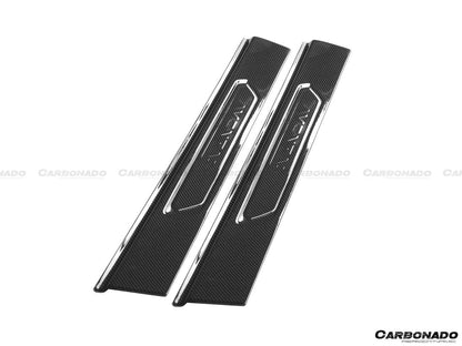 Tapas de placa de puerta de fibra de carbono estilo OEM para Lamborghini Aventador LP700 Coupé Roadster Carbonado 2011-2016