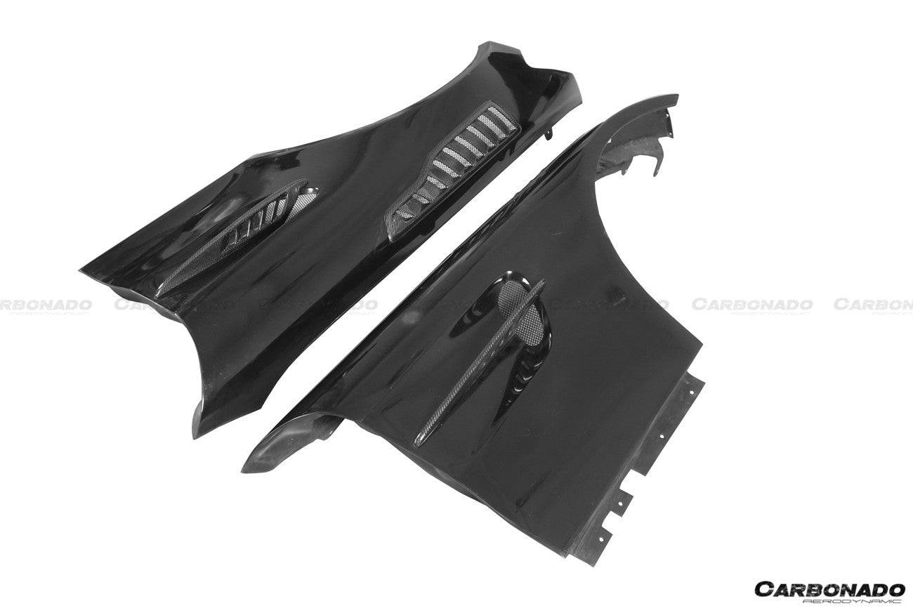 Carbonado 2015-2021 Mercedes Benz AMG GT GTS GTC GTR BK Style Partial Carbon Fiber Front Fender
