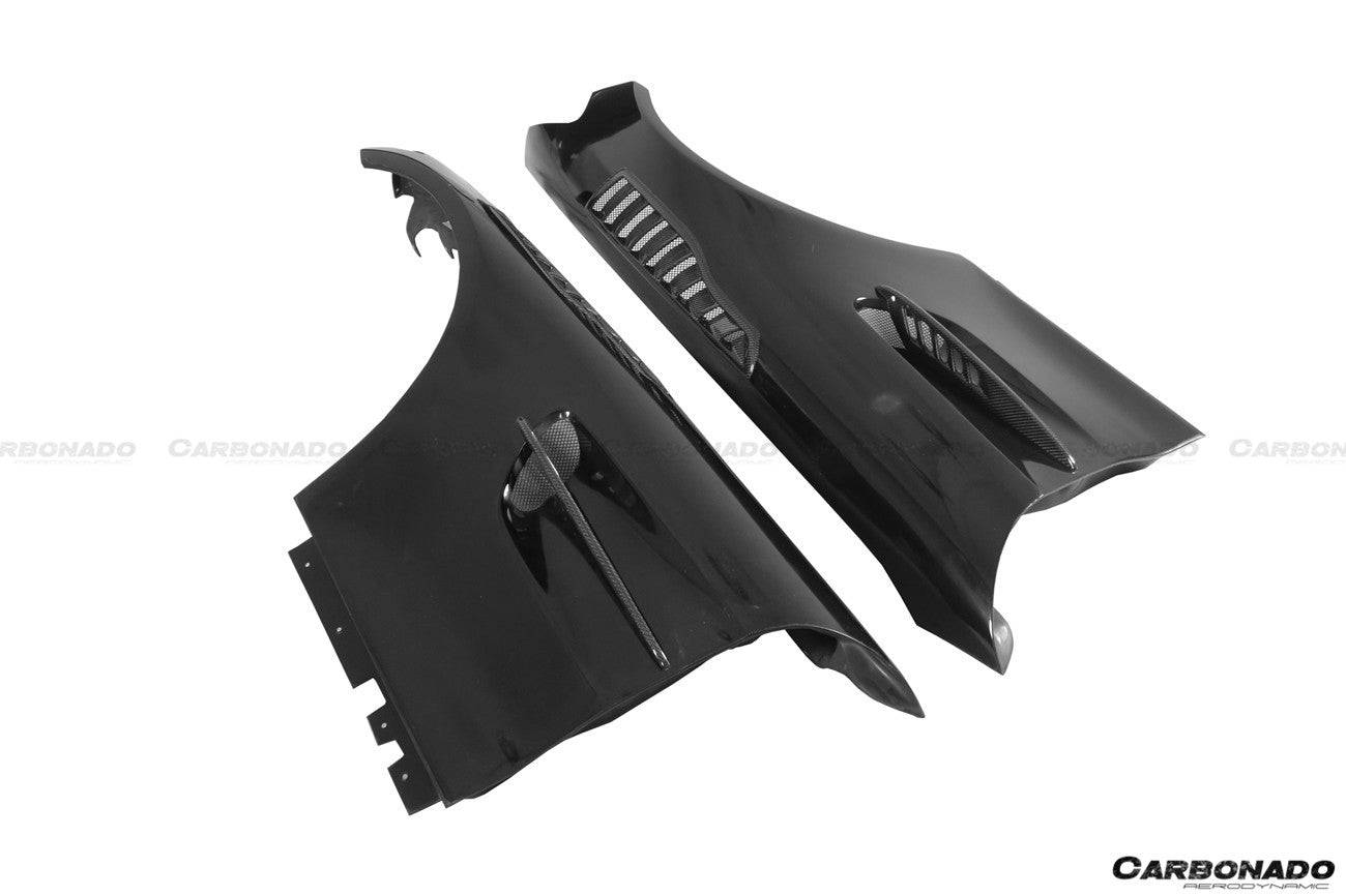 Carbonado 2015-2021 Mercedes Benz AMG GT GTS GTC GTR BK Style Partial Carbon Fiber Front Fender