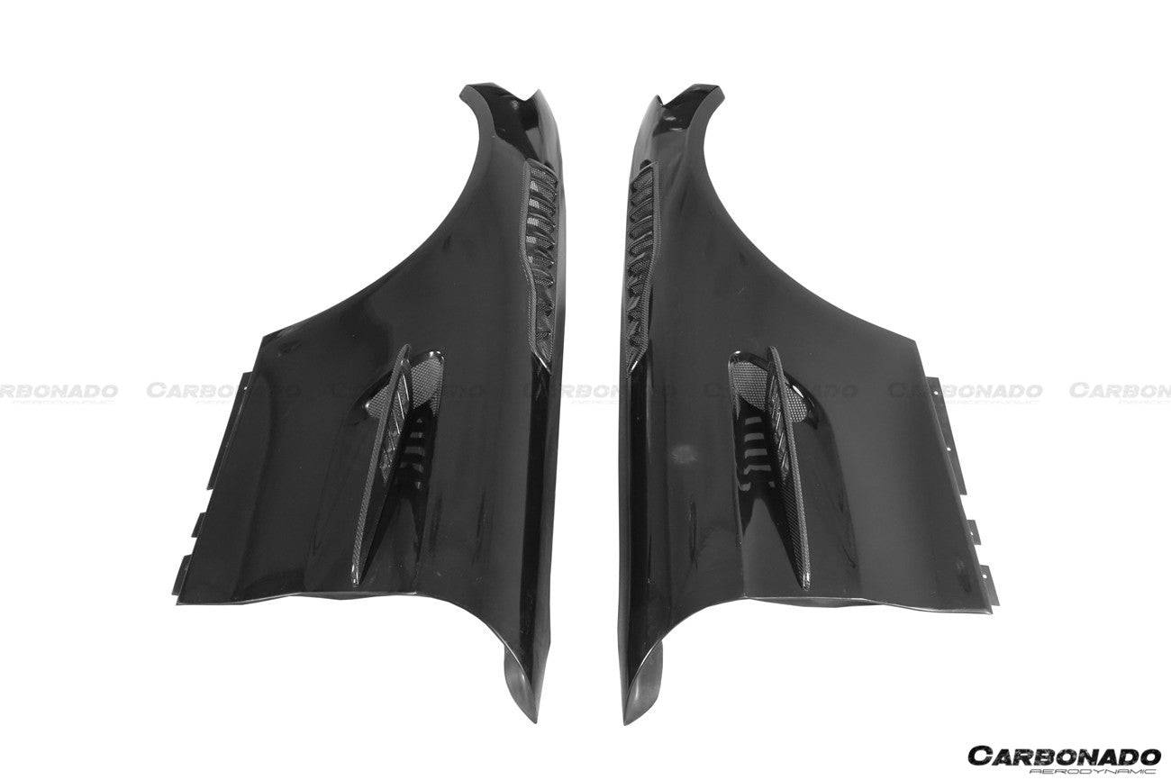 Carbonado 2015-2021 Mercedes Benz AMG GT GTS GTC GTR BK Style Partial Carbon Fiber Front Fender