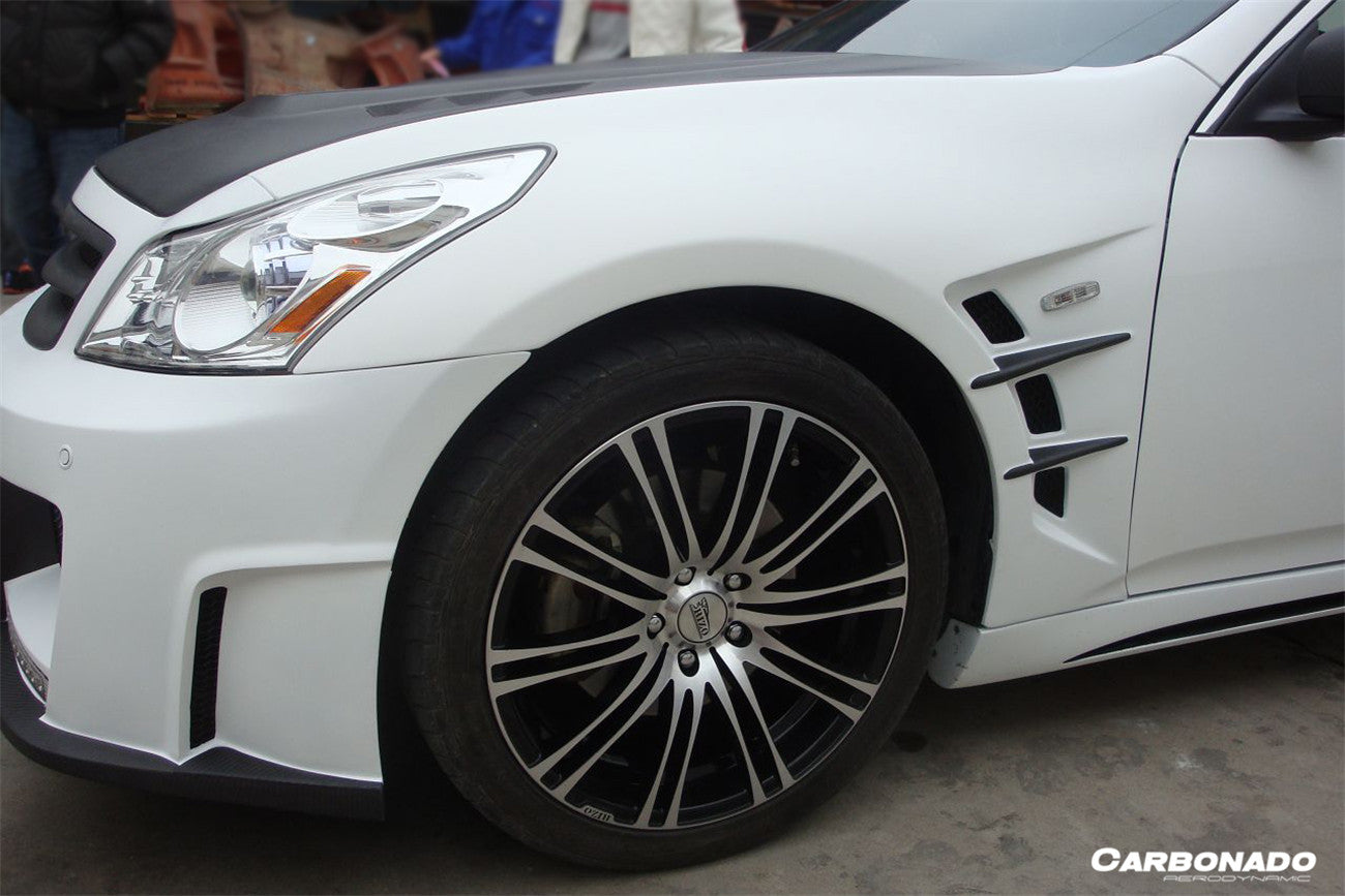 Guardabarros estilo JP para Infiniti G37S Coupé Carbonado 2008-2015