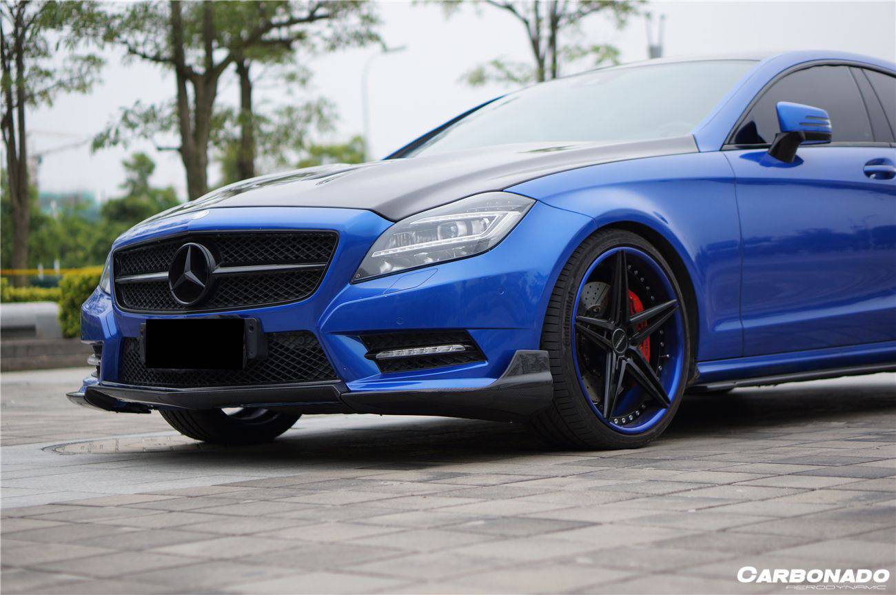 Carbonado 2010-2014 Mercedes Benz W218 CLS Class 350  400  500 RT Style Front Lip