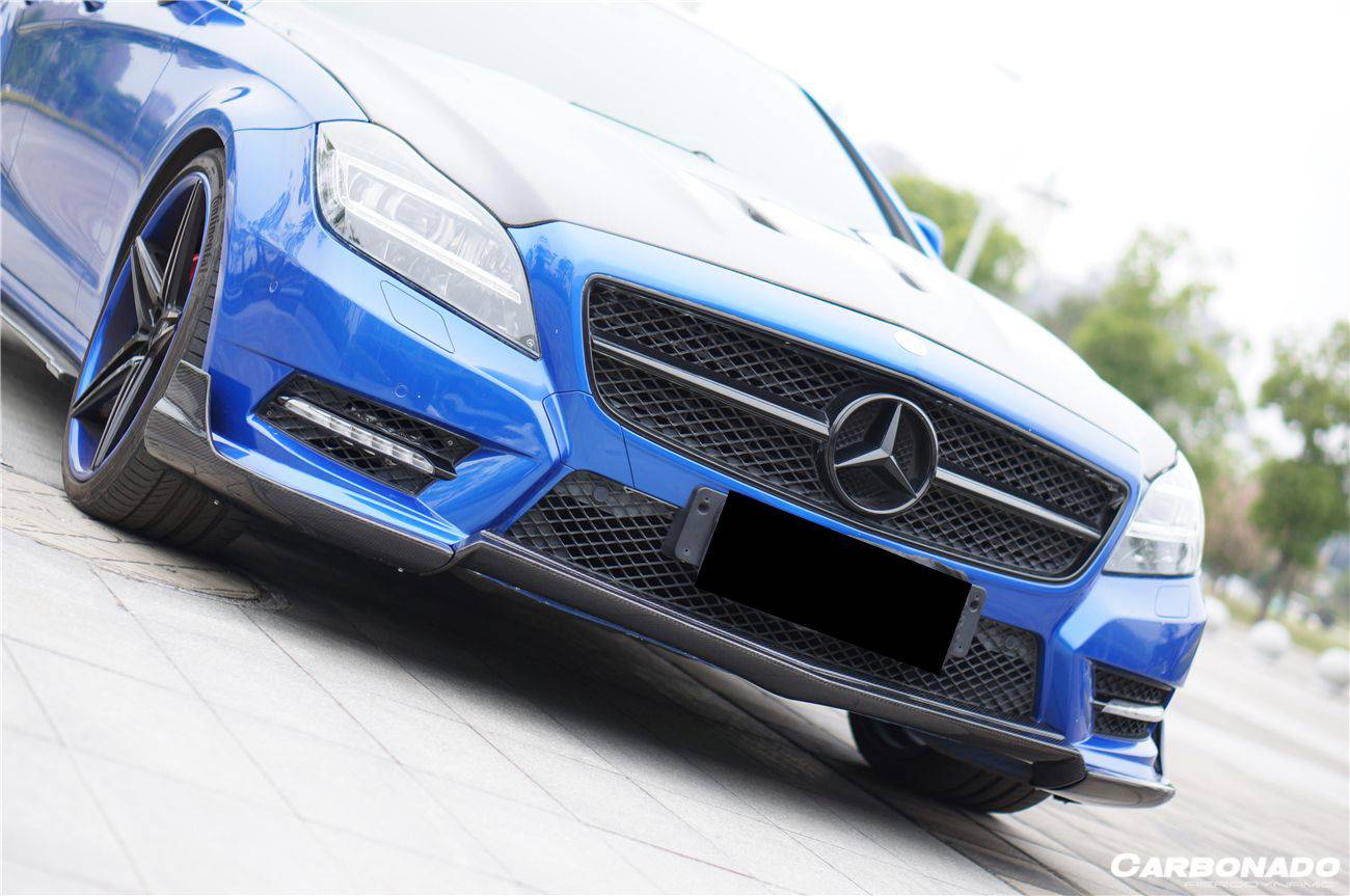 Carbonado 2010-2014 Mercedes Benz W218 CLS Class 350  400  500 RT Style Front Lip