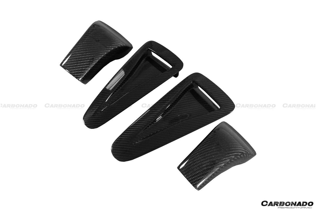 Carbonado 2017-2023 Nissan GTR R35 EBA OEM Style Carbon Fiber Hood Scoops