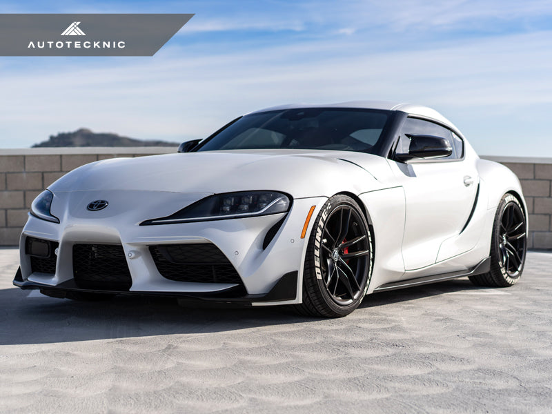 AutoTecknic Replacement Aero Glazing Black Mirror Covers - A90 Supra 2020-Up - 1
