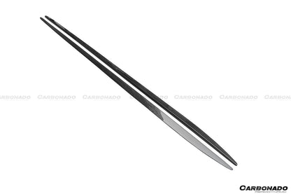 Faldones laterales de fibra de carbono para Mercedes Benz W205 C63 S AMG Coupé Carbonado 2015-2021, extensión de labio adicional