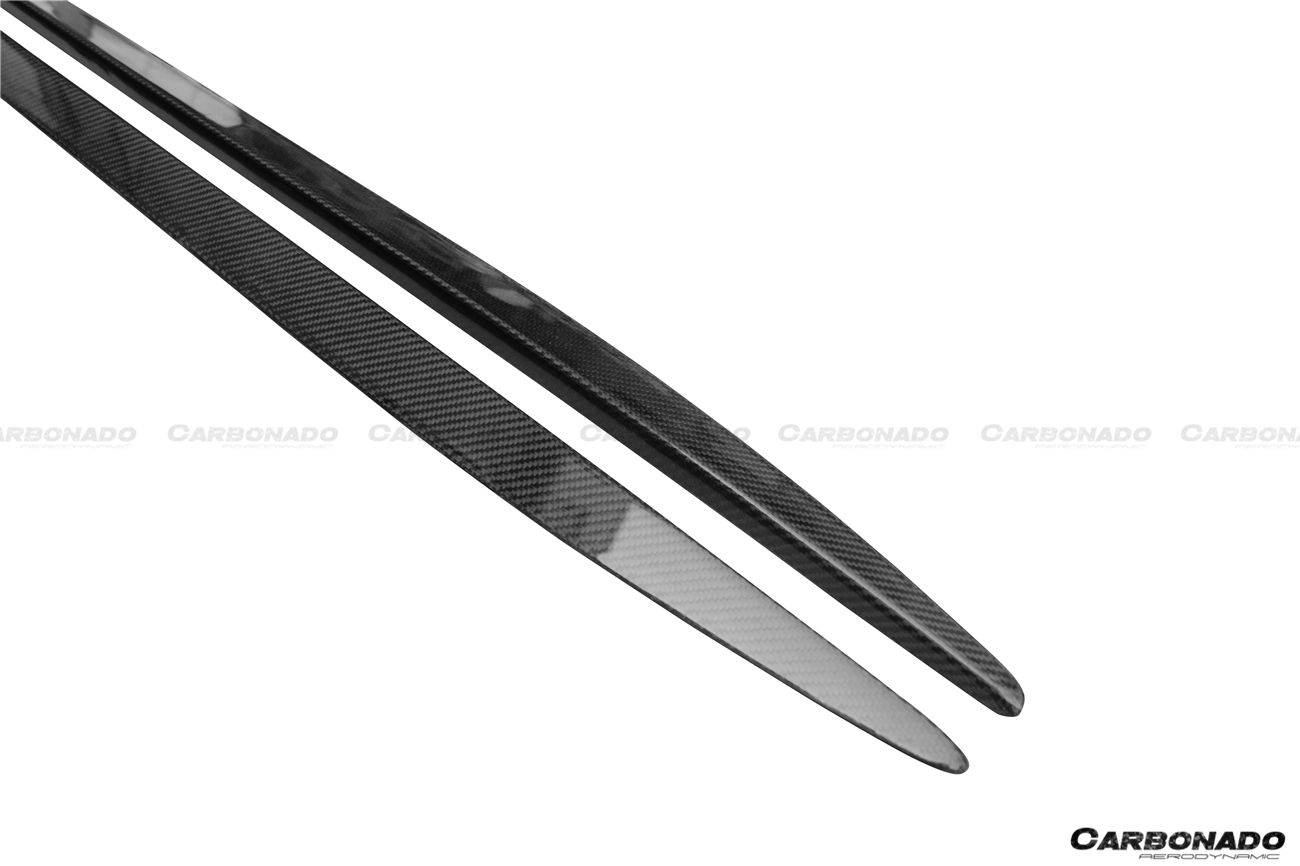Faldones laterales de fibra de carbono para Mercedes Benz W205 C63 S AMG Coupé Carbonado 2015-2021, extensión de labio adicional