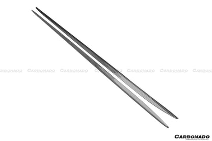 Faldones laterales de fibra de carbono para Mercedes Benz W205 C63 S AMG Coupé Carbonado 2015-2021, extensión de labio adicional