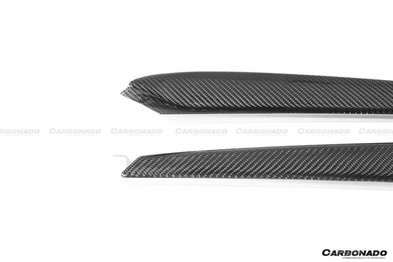 Reemplazo de molduras interiores de puertas de fibra de carbono estilo autoclave para Tesla Model 3 Y (modelos OEM) 2020-2023