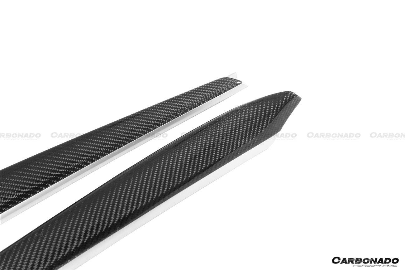 Reemplazo de molduras interiores de puertas de fibra de carbono estilo autoclave para Tesla Model 3 Y (modelos OEM) 2020-2023
