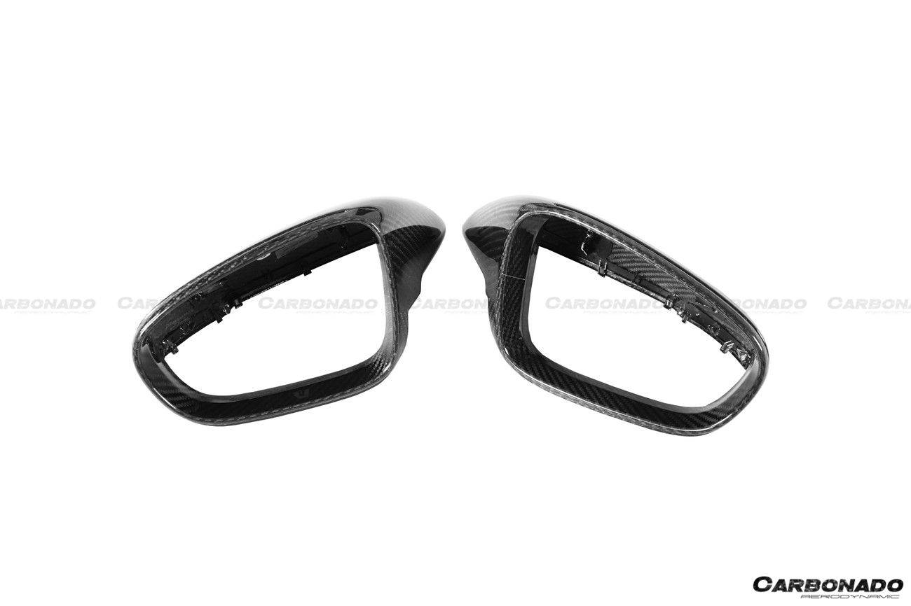 Carcasa de espejo de fibra de carbono autoclave estilo Porsche 911 992 Carrera Taycan Carbonado 2019-2024 | 4, S, 4S, GTS, Turbo, Turbo S, GT3, GT3 RS