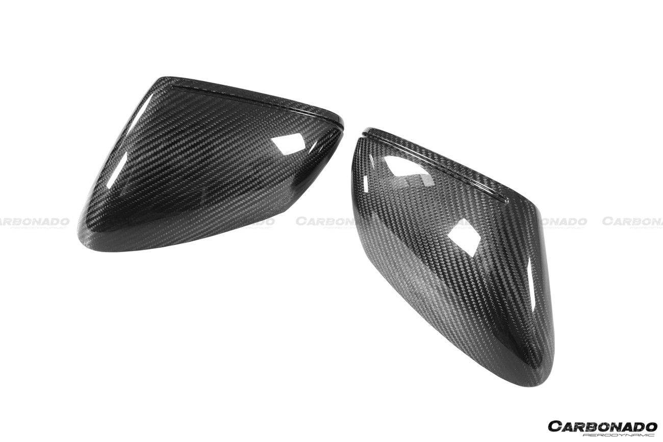 Carcasa de espejo de fibra de carbono autoclave estilo Porsche 911 992 Carrera Taycan Carbonado 2019-2024 | 4, S, 4S, GTS, Turbo, Turbo S, GT3, GT3 RS