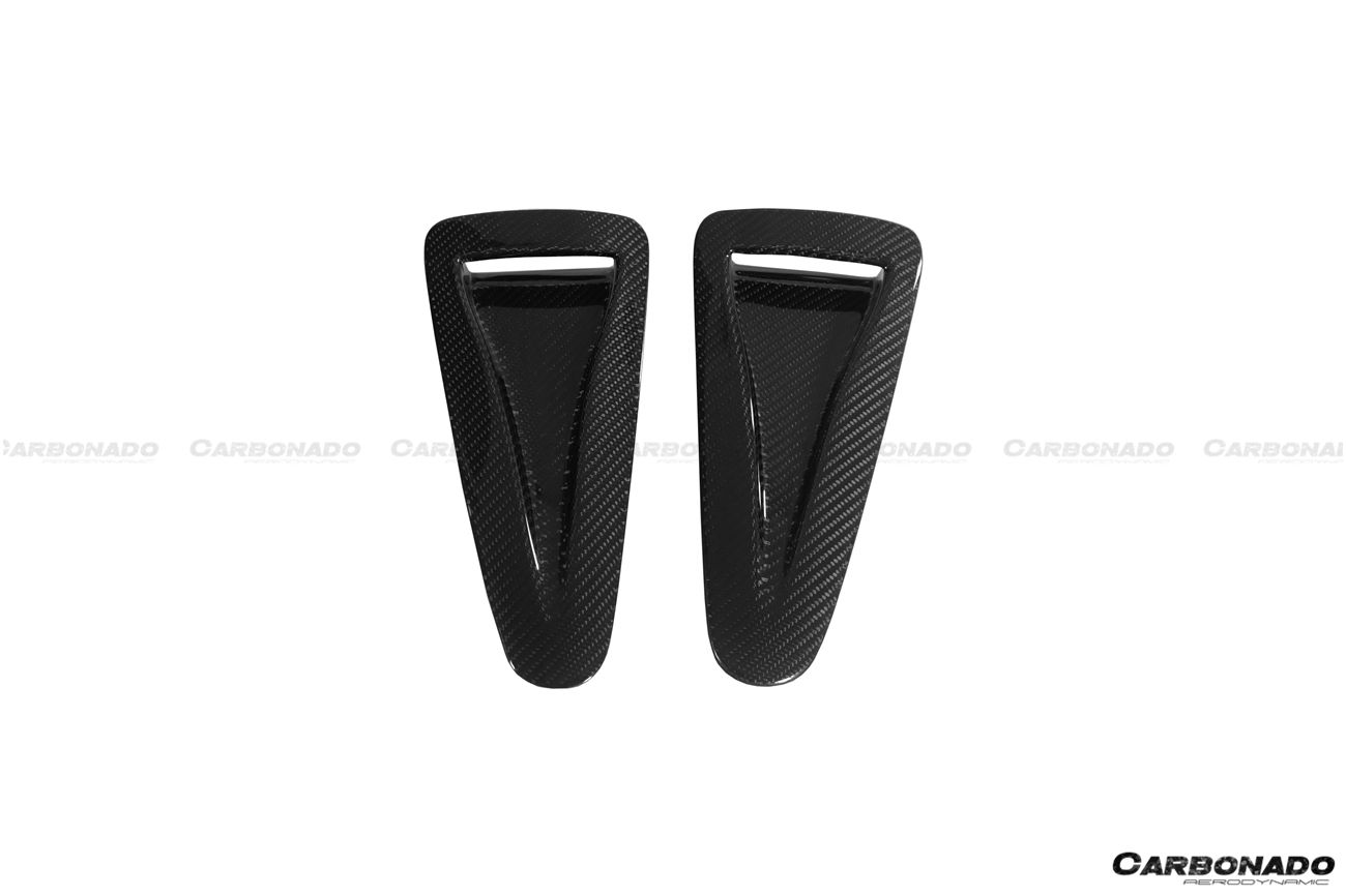 Carbonado 2017-2023 Nissan GTR R35 EBA OEM Style Carbon Fiber Hood Scoops