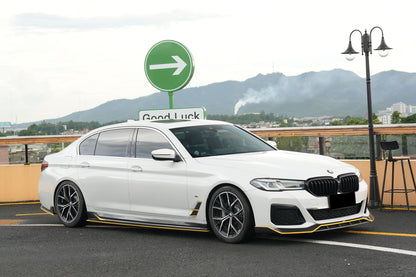 Borde delantero de fibra de carbono seco estilo AD Carbonado para BMW Serie 5 G30 G38 M-tech 2020-2023
