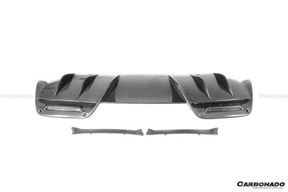 Carbonado 2022-UP Ferrari 296 GTB OE Style Carbon Fiber Rear Bumper With Diffuser