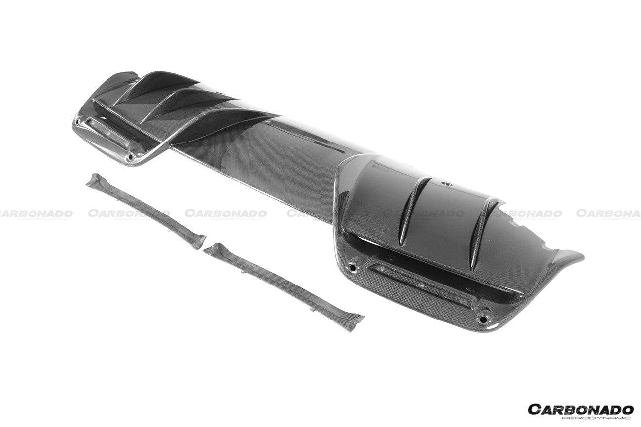 Carbonado 2022-UP Ferrari 296 GTB OE Style Carbon Fiber Rear Bumper With Diffuser