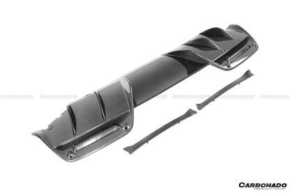 Carbonado 2022-UP Ferrari 296 GTB OE Style Carbon Fiber Rear Bumper With Diffuser