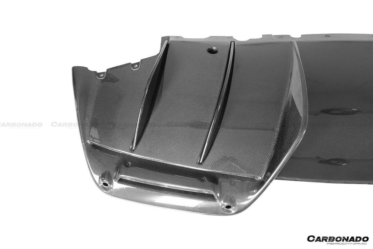 Carbonado 2022-UP Ferrari 296 GTB OE Style Carbon Fiber Rear Bumper With Diffuser