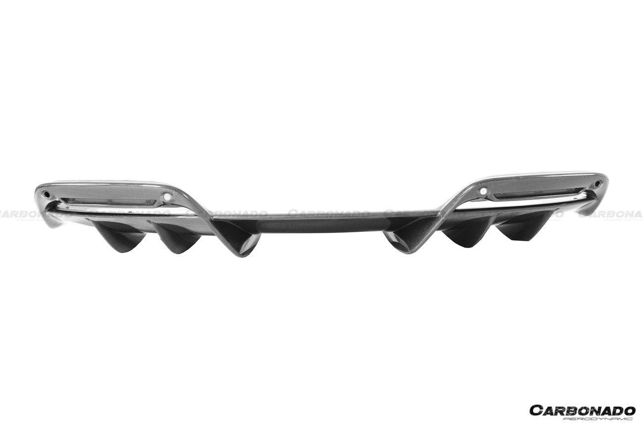 Carbonado 2022-UP Ferrari 296 GTB OE Style Carbon Fiber Rear Diffuser