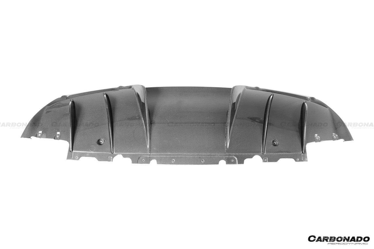 Carbonado 2022-UP Ferrari 296 GTB OE Style Carbon Fiber Rear Diffuser