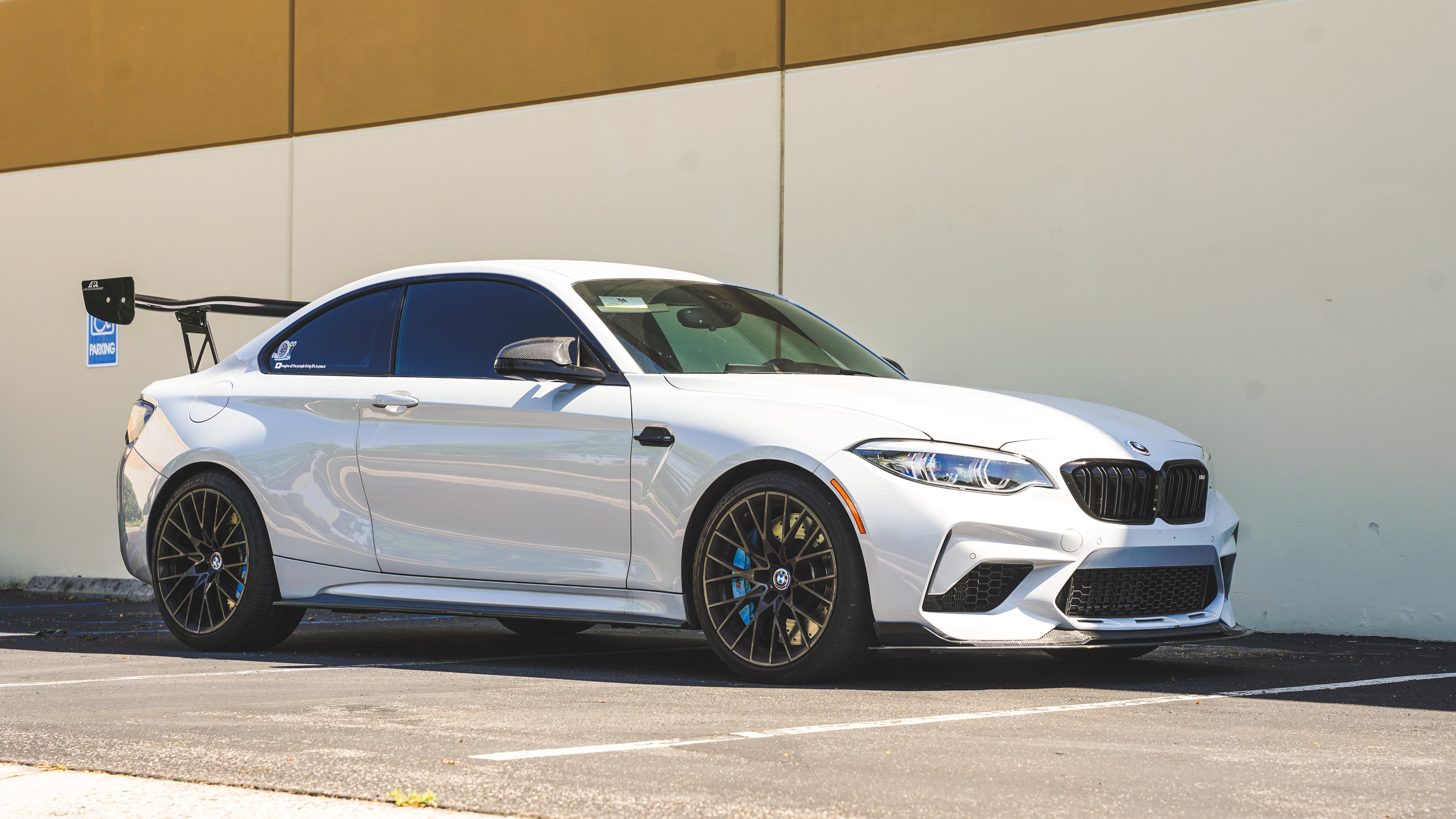 APR Stock Bumper Carbon Fiber Front Wind Splitter (2016-2021 BMW F87 M2)