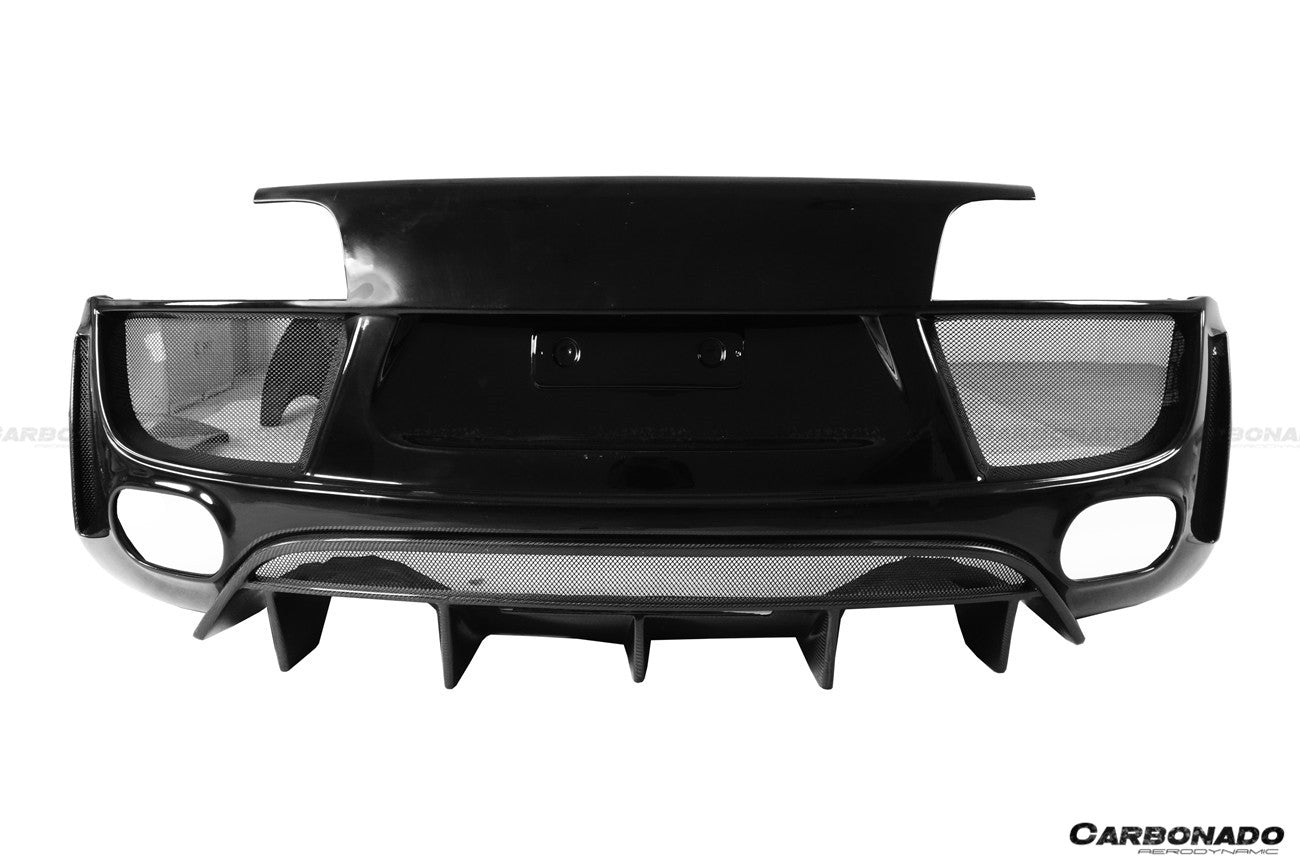 Carbonado 2006-2015 Audi R8 V8 V10 Coupe Spyder DPGT Style Rear Bumper With Exhaust Tips