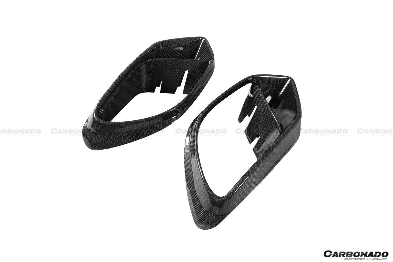 Carbonado 2019-2023 Mercedes Benz AMG GT63S 4Door Coupe X290 BRS STYLE Carbon Fiber FRONT BUMPER Air Vents