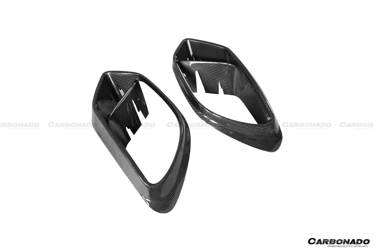 Carbonado 2019-2023 Mercedes Benz AMG GT63S 4Door Coupe X290 BRS STYLE Carbon Fiber FRONT BUMPER Air Vents