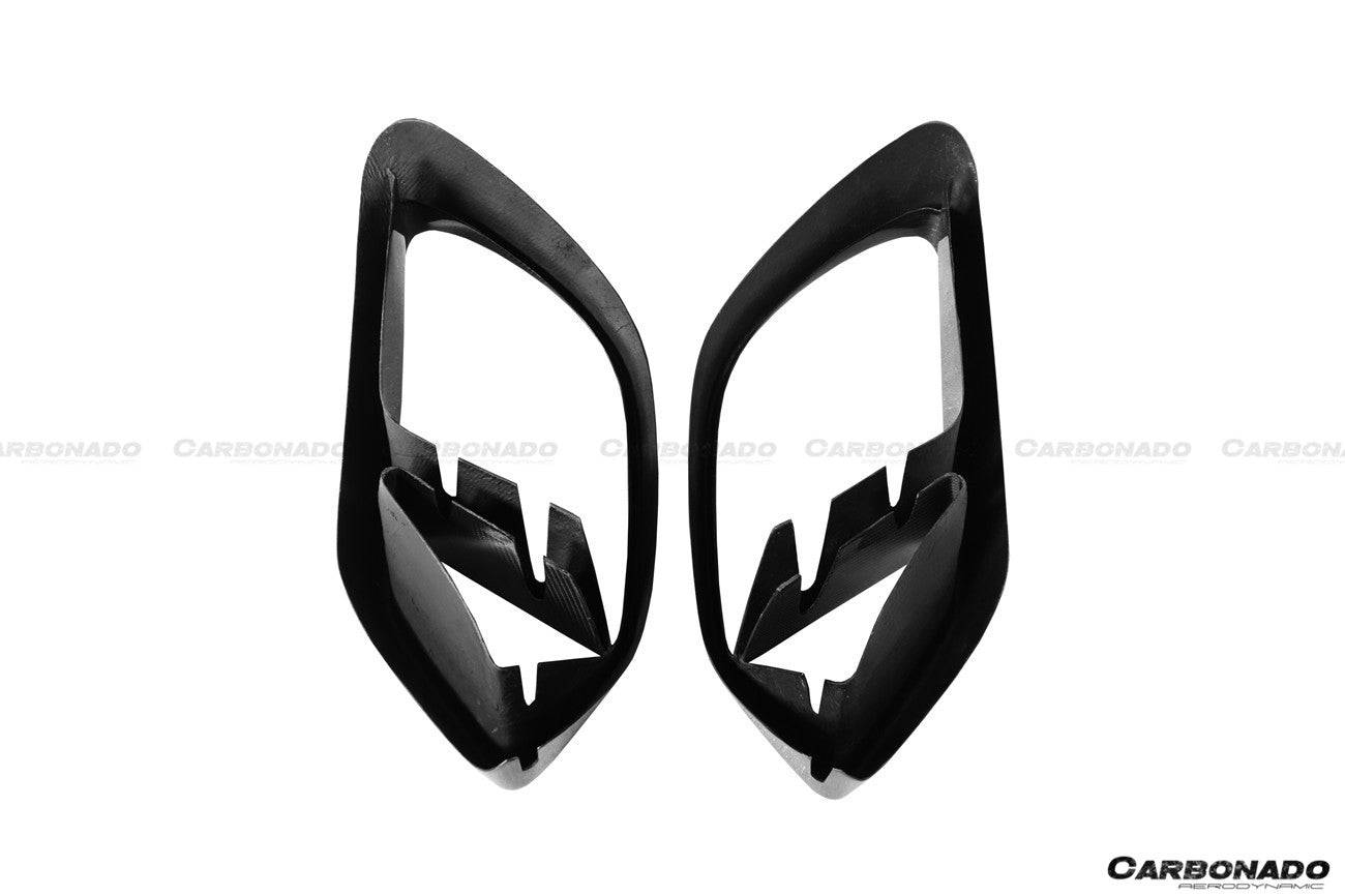 Carbonado 2019-2023 Mercedes Benz AMG GT63S 4Door Coupe X290 BRS STYLE Carbon Fiber FRONT BUMPER Air Vents