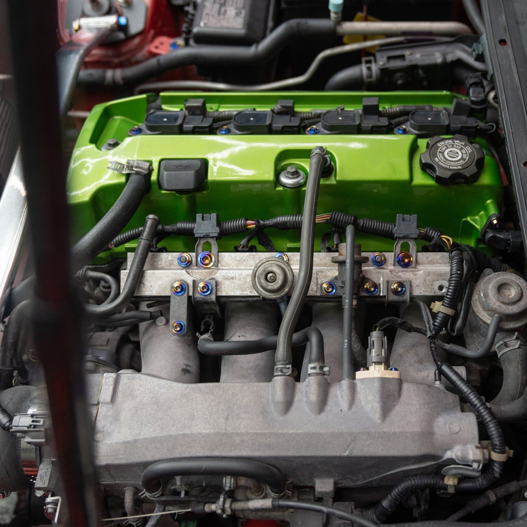 Kit de reemplazo de hardware del compartimiento completo del motor JDC Titanium (Honda S2000)