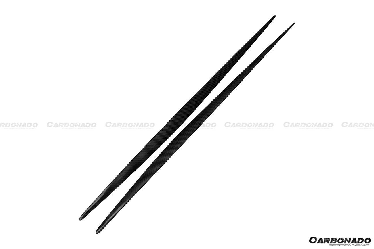 Carbonado 2014-2021 Mercedes Benz C217 S63  S65 AMG Coupe OE Style Carbon Fiber Side Skirts Extension Add On Lip
