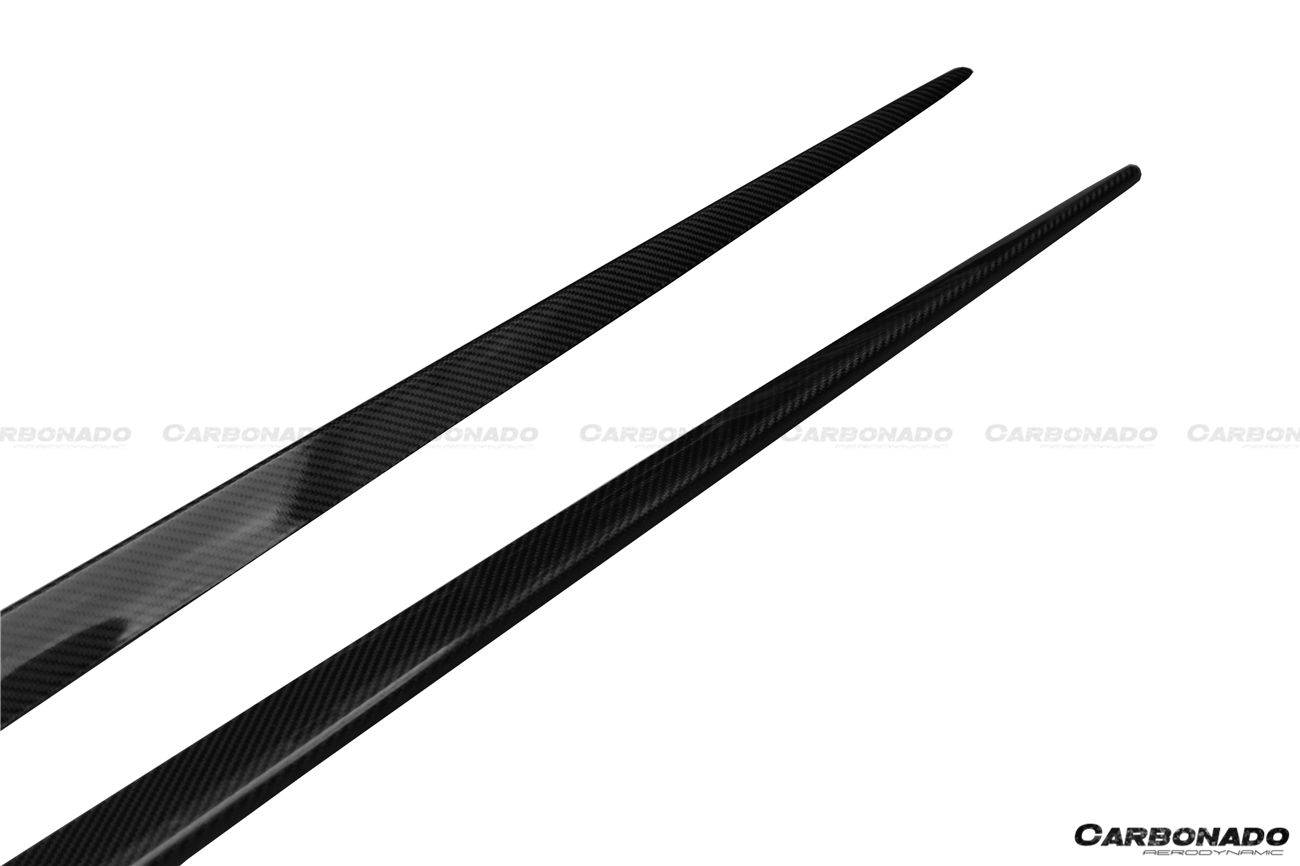 Carbonado 2014-2021 Mercedes Benz C217 S63  S65 AMG Coupe OE Style Carbon Fiber Side Skirts Extension Add On Lip