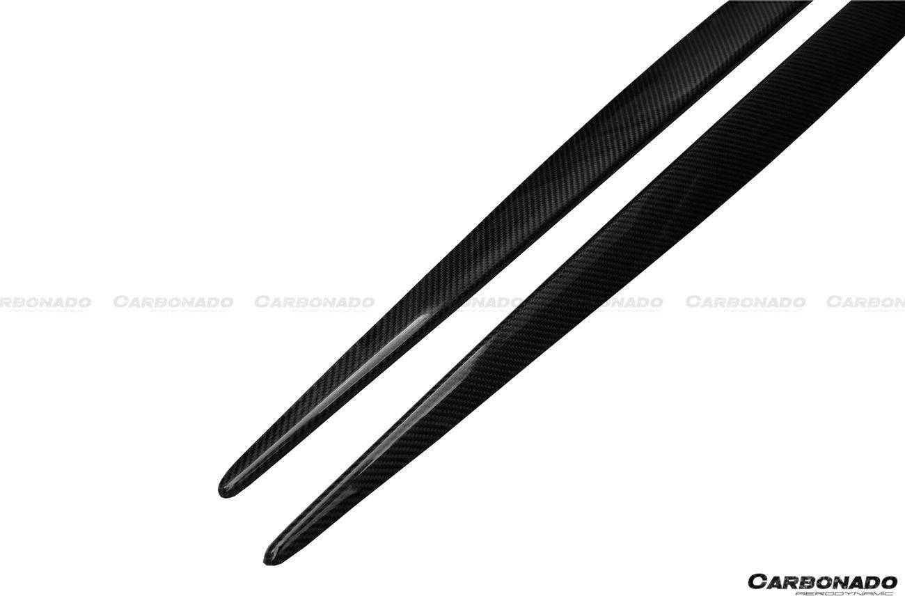 Carbonado 2014-2021 Mercedes Benz C217 S63  S65 AMG Coupe OE Style Carbon Fiber Side Skirts Extension Add On Lip