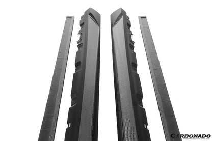 Carbonado 2017-2020 Mercedes Benz S63 AMG W222.2 Sedan MSY Style Side Skirts