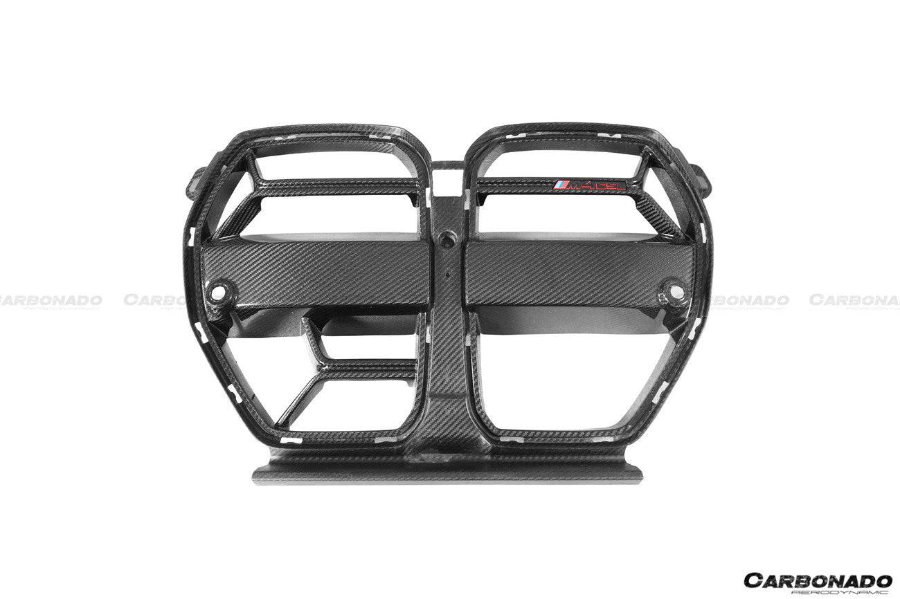Parrilla de fibra de carbono seca estilo CS para BMW M3, G80, M4, G82 y G83 (modelos 2021-UP) (para vehículos con accesorios)