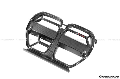 Parrilla de fibra de carbono seca estilo CS para BMW M3, G80, M4, G82 y G83 (modelos 2021-UP) (para vehículos con accesorios)