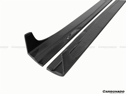 Faldones laterales estilo DP para Mercedes Benz W204 C63 AMG Clase C Coupé Carbonado 2012-2014