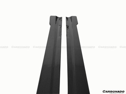 Faldones laterales estilo DP para Mercedes Benz W204 C63 AMG Clase C Coupé Carbonado 2012-2014