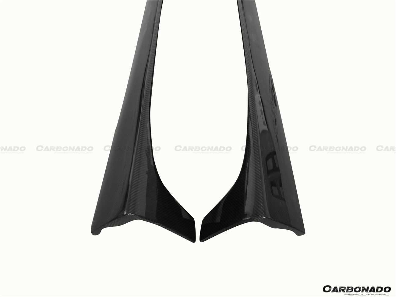 Faldones laterales estilo DP para Mercedes Benz W204 C63 AMG Clase C Coupé Carbonado 2012-2014