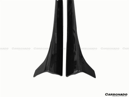 Faldones laterales estilo DP para Mercedes Benz W204 C63 AMG Clase C Coupé Carbonado 2012-2014