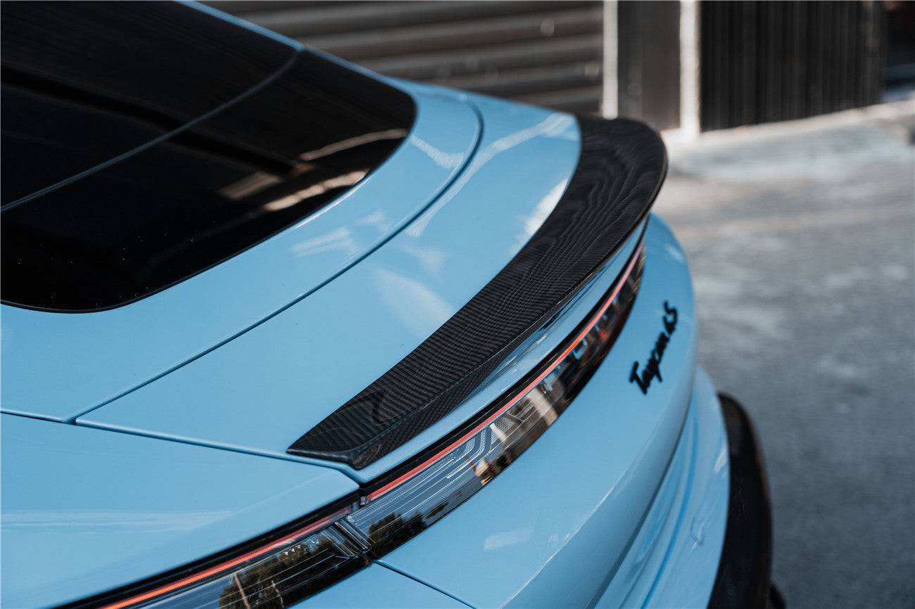 Alerón de maletero de fibra de carbono seco estilo Porsche Taycan 4 4S GTS TURBO OD 2019-2023