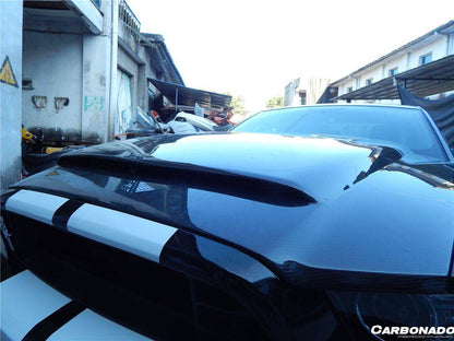 Carbonado 2010-2014 Ford Mustang GT500 Black Momba BC1 Style Hood