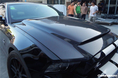 Carbonado 2010-2014 Ford Mustang GT500 Black Momba BC1 Style Hood