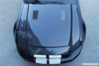 Carbonado 2010-2014 Ford Mustang GT500 Black Momba BC1 Style Hood