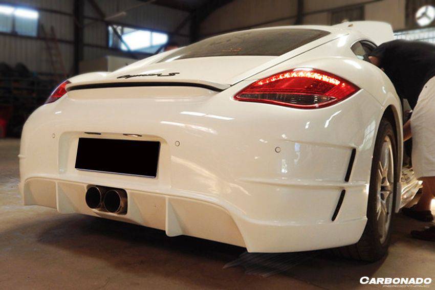 Parachoques trasero estilo Porsche Cayman 987 TA2 Carbonado 2009-2012