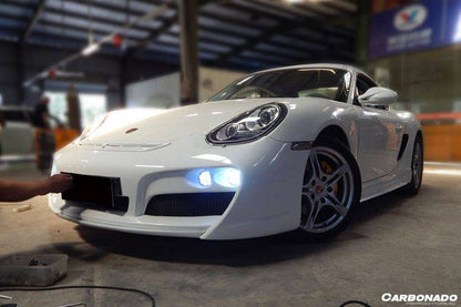 Carbonado 2009-2012 Porsche Cayman  Boxster 987 TA Style Front Bumper with  LED Lights